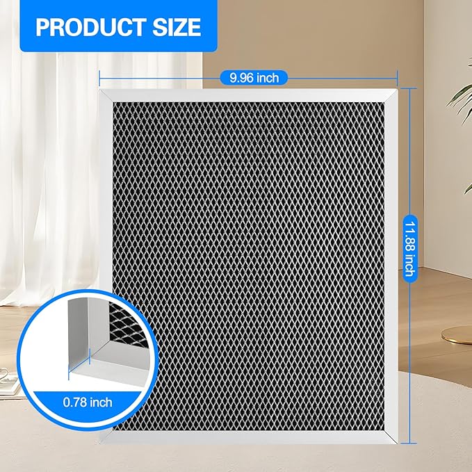 5443 Washable Dehumidifier Filter MERV 8 Replacement for Aprilaire Whole-House Dehumidifiers Models 1830, 1830CS, 1830W, 1830Z, 1850, 1850CS, 1850D, 1850W, 1850Z, 1852 Dimensions 10"x12"x1", 2 packs