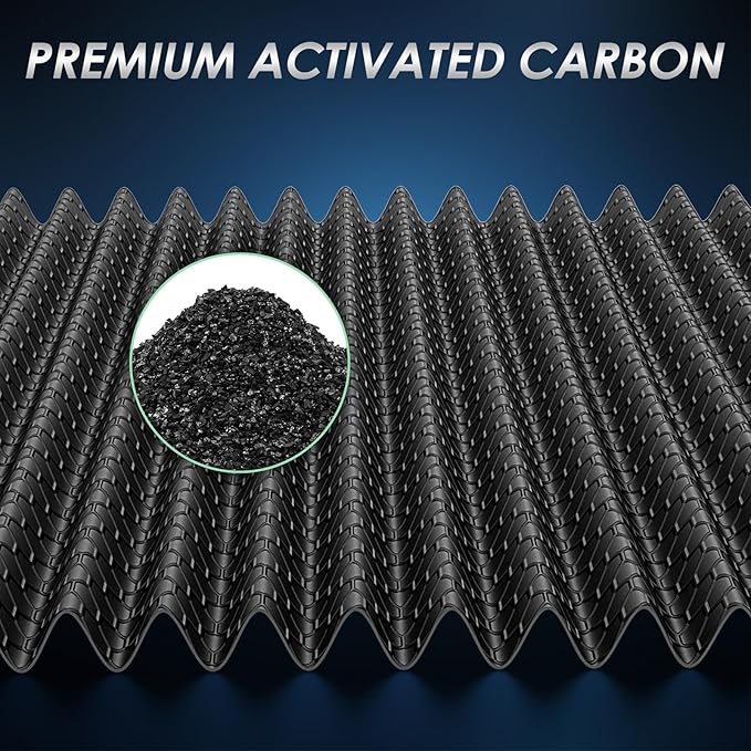 Certified MERV 13 Cabin Air Filter with Activated Carbon, CF12820 for Hyundai Elantra, Ioniq 5/6, Santa Cruz, Santa Fe, Sonata, Tucson; Kia K5, Spartage, Sorento, EV6, Niro; Genesis GV60.