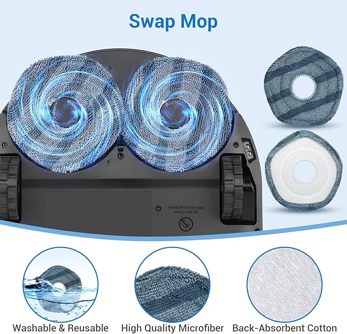21Pcs X10 Pro Omni Replacement Parts Kit for Eufy X10 Pro Omni Robot Vacuum Accessories, 1 Main Roller Brush, 6 Dust Bags 4 Side Brushes 4 Hepa Filters 4 Mop Pads 1 Screwdriver 1 Clean Tool