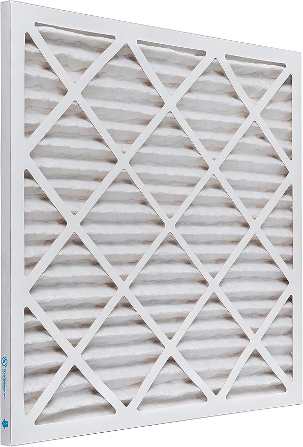 Aerostar 25x25x1 MERV 8 Air Filter, Pleated AC Furnace HVAC Filters (24.5x24.5x0.75), Electrostatically Charged for Allergies Dust Pet Dander Pollen Mold Lint, MPR 600 FPR 5, USA, 6 Pack