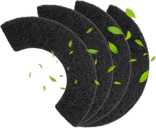 4 Pack 0.5 in Thickness Carbon Filters Compatible with Model 4, Cat Litter Box Filters Replacement to Absorb Odors Control Damp from Pets and Keep Home Fresh