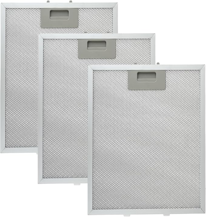 3 Pack W10169961A Range Hood Filter Replacement 5 Layer Aluminum Mesh Hood Grease Filter Fit for Whirlpool, Kitchen Aid, Jenn-Air Range Hoods