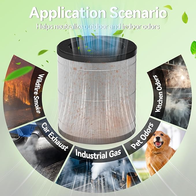 Airmega 50 Filter Replacement Compatible with Coway Airmega 50 Air Purifier, 3-in-1 True Hepa and Deodorization Filter