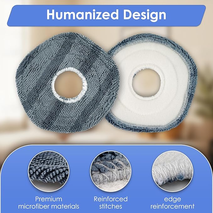 FILTERIST (3 Pack) X10 Pro Omni Replacement Mop Pads Compatible with Eufy X10 Pro Omni Robot Vacuum Cleaner, Washable Replacement Mop Cloths, Mop Pad Accessories Kit, Premium Microfiber