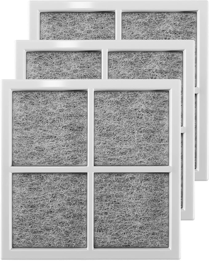 3 Pcs Refrigerator Air Filter Replacement compatible with LG LFXS26973S LFXS28596S LRFXC2406D LRFXC2416S LRMDS3006D Fridge, Activated Carbon Fresh Air Filter Replacement