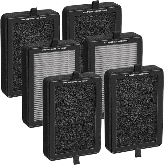 6 Pack LV-H128 Replacement Filter for Levoit Air Purifier, Compatible with LV-H128 / HM669A / RV60, 3-Stage H13 HEPA Filtration System,6 Pack HEPA,24Pack Aroma Pads,Part Number LV-H128 06