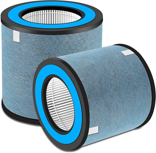 HP152 Replacement Filter 2 Pack Compatible with Shark HP100 HP102,HP132,HP152, HP102PET & HC450, HC451, HC452, HC455 Air Pu-rif-ier,Compare Part # HE1FKPET, HE1FKBAS