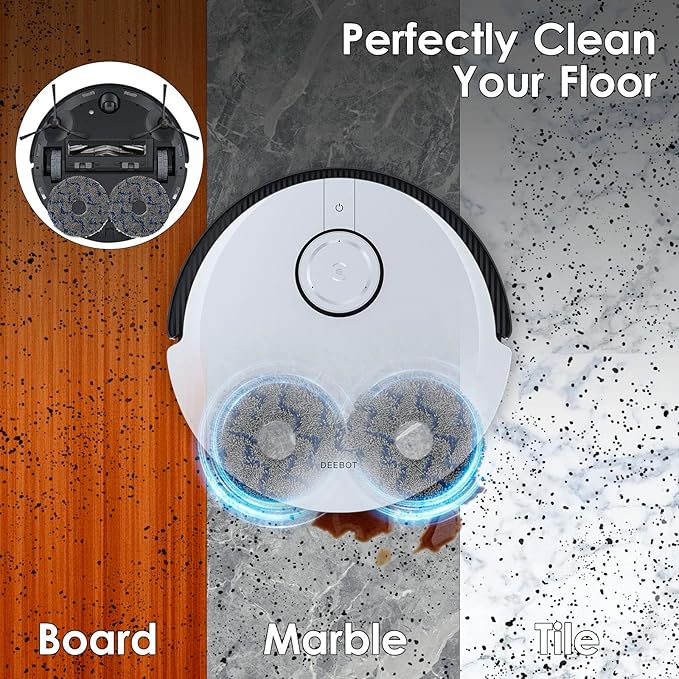 (15 Pack) X1 Omni Replacement Parts for ECOVACS DEEBOT DEEBOT X1 Omni X1 PRO Omni X1 Omni T10 Omni Robot Vacuum Accessories, 1 Roller Brush, 3 HEPA Filters, 3 Dust Bags, 4 Side Brushes, 4 Mop Pads