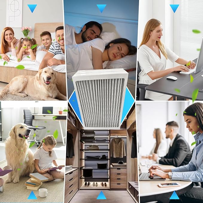 2-Pack 14x 17.5 x 1.75 MERV 13 Dehumidifier Replacement Filter, Compatible with Santa Fe Advance90, Advance120, Advance100, Ultra98H,Honey-Well DR90 & DR120 Dehumidifiers，Easy to Install (2)