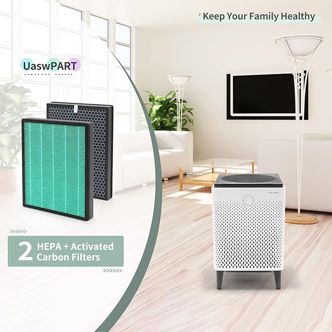 400 400S Replacement Filter Compatible with Coway Airmega Max 2 400/400S Air Pu-rifier Filter Replacement (Compare to Part# AP-2015F/AP-2015E) w/Premium H13 True HEPA & Activated Carbon, 2-Pack