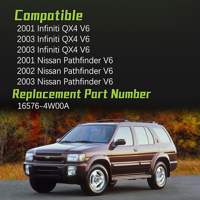 16576-4W00A Air Cleaner Intake Hose Tube With Clamps for 2001-2003 Infiniti QX4 V6,2001-2003 Nissan Pathfinder V6