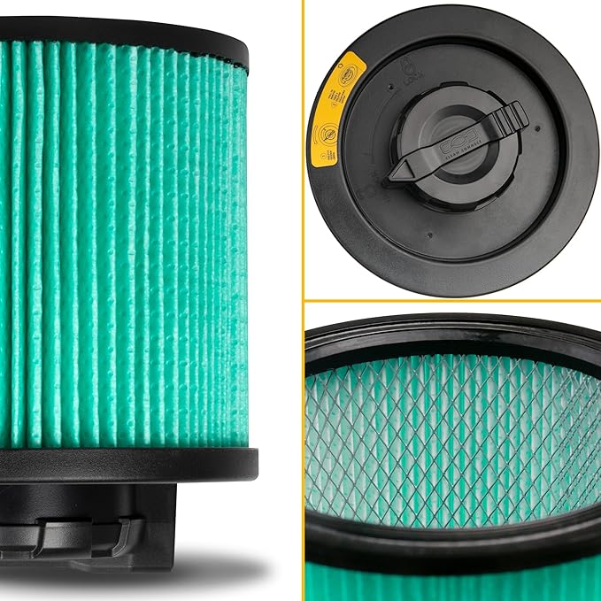 DEWALT HEPA Vacuum Filter Replacement DXVC6914, Fit for 6-16 Gallon Wet Dry Vacuum Cleaner, Compatible with DXV06P, DXV09P, DXV09PA, DXV10P, DXV10PL, DXV10S, DXV10SA, DXV10SB, DXV12P, DXV14P, DXV16P