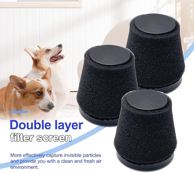 3 Pack Handheld Vacuum Cleaner Filter Compatible with Dirt Devil Scorpion Handheld Vacuum Cleaner Style F117, Compare to Part #AD40117