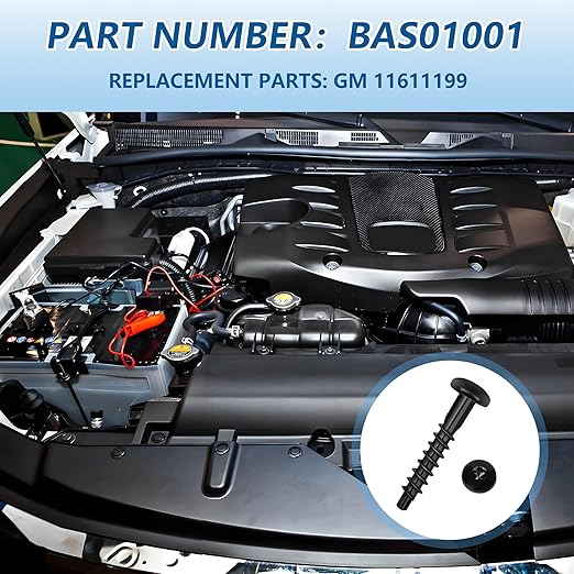 Air Filter Box Screw (10 Pack) BAS01001 Replace for GM 11611199 Compatible with Chevrolet, Buick, Cadillac, GMC Air Box Cleaner Intake Retainer Screw