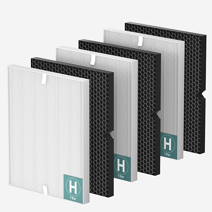 Improvedhand 116130 Replacement Filter H Compatible with Winix 5500-2 AM80 PlasmaWave Air Purifier, 3-in-1 Great High-Efficiency Materials with Activated Carbon Filter, 3 Set