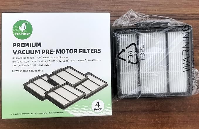 RV1001AE AV2501AE Robot Filter Replacement Parts for Shark ION,IQ,EZ AI Series Vacuum RV700/750/850 AV910/911S/912S/992 AV753/752 RV100AE UR1000SR AV751 R00US RV1001 QR1000S QR1001AE RVFFK950