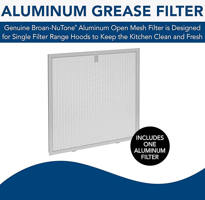 Broan-NuTone Replacement Open Mesh Aluminum Grease Filter (A0) for Single Filter Range Hood Models