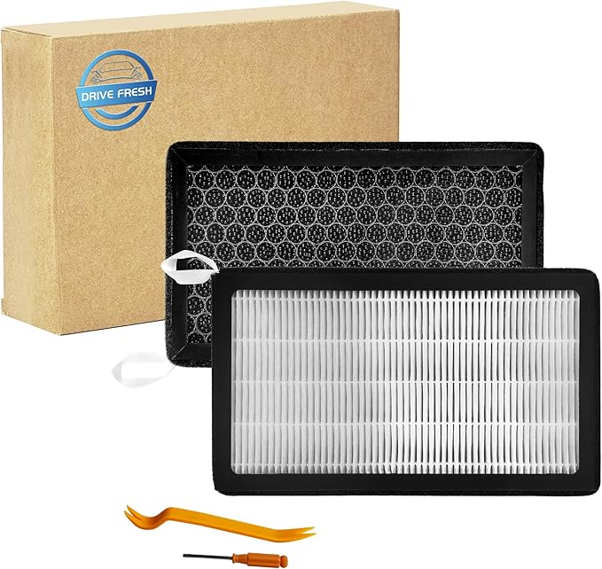 2024 Upgraded HEPA Cabin Air Filter for Tesla Model Y/3 - New Version with Enhanced Durability, All-Weather 3X Strength & Installation Kit, Fits Model Y & Model 3 (2016-2024), 2-Pack