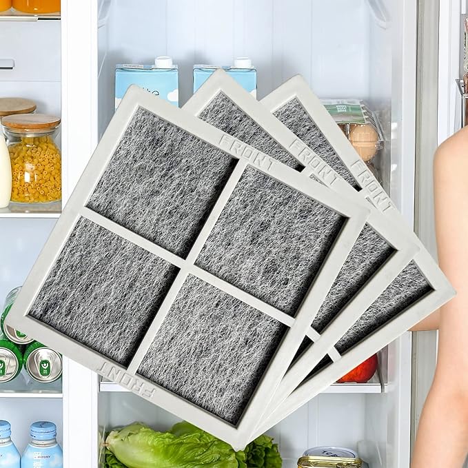 3pcs Replacement Refrigerator Air Filter for LG LT120F series Kenmore Elite 9918 LMXS30776S LMXS27626S LMXC23746S LFXS29766S LSC22991ST Fresh Air Filter Cotton Activated Carbon Adsorption