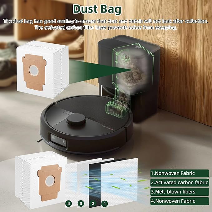 16 Pcs Accessories kit for iRobot Roomba Max 705 Combo Robot Vacuum, 2 Main Brush, 4 Dust Bags, 4 Hepa Filters, 1 roller brush, 4 Side Brushes, 1 Clean Tool, Replacement Parts with iRobot 705