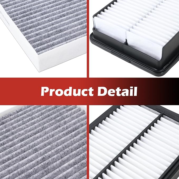 28113-F2000 Engine Air Filter and 97133-D1000 Cabin Air Filter kit Compatible with 2018-2023 Hyundai Kona 2019-2021 Veloster 2020-2022 Kia Soul 1.6L 2.0L Replaces CA12057 CF12160