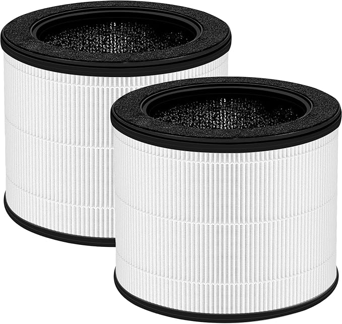 Replacement H13 Air Filter Compatible with Coway Airmega 50 Air Purifier, 3-IN-1 Hepa Filter, with Carbon Pre Filter