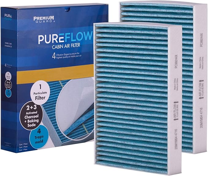 PureFlow Cabin Air Filter PC99244X | Fits 2019-2025 BMW X5, X7, X6, M850i xDrive, 2020-2025 M8, 2024-2025 INEOS Grenadier, 2020-2025 BMW M850i xDrive Gran Coupe, 2023-2025 XM