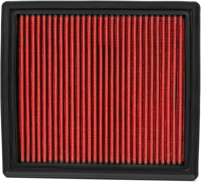 DNA Motoring AFPN-064-RD Washable Drop In Panel Air Filter Enhanced Engine Performance [Compatible with 93-97 Colt 1.5L/1.8L & 93-96 Mirage/Summit 1.5L/1.8L]