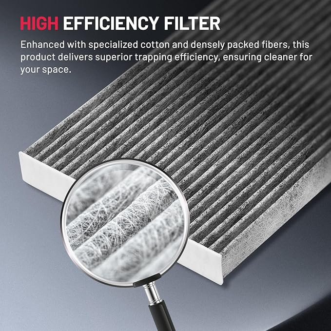 BDFHYK Cabin Air Filter with Activated Carbon Compatible with Chrysler Pacifica 2004-2008, Town & Country 2001-2007, Voyager 2000-2003, Grand Voyager 2000, Compatible with Dodge Caravan/Grand Caravan