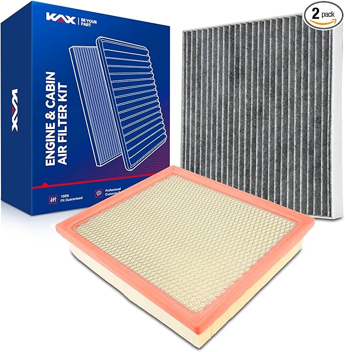 KAX Engine & Cabin Air Filter Kit, Replacemnt for Toyota Tacoma 2016-2023 3.5L, Replace# CA11895 CF10374