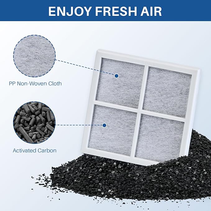 6 Pack LT120F Refrigerator Air Filter | 6 Month Replacement Refrigerator Air Filter for LG LT120F Kenmore Elite 46-9918 469918 9918 Replaces ADQ73214402 ADQ73214403 ADQ73214404