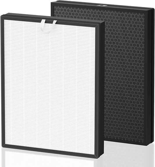 EverestAir Replacement Filter Compatible with Levoit EverestAir-P Air Purifier, 3-In-1 HEAP with Activated Carbon Filter for Home Large Room, 2 Pack