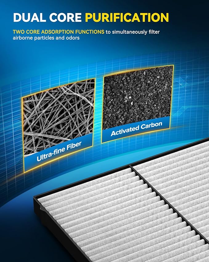 PHILTOP Engine & Cabin Air Filter Set, Compatible With Hyundai Palisade 2020-2025, Replace CA11943 CF12936 Car Accessories