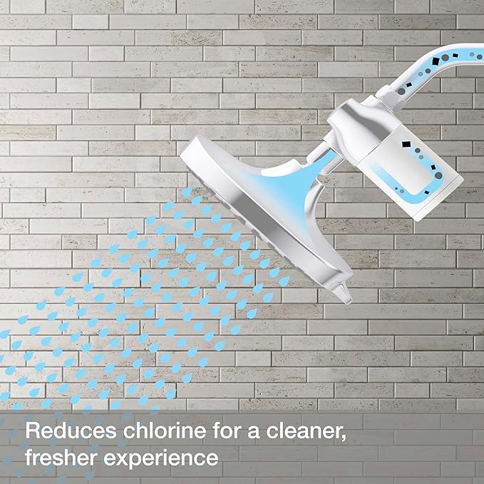 KOHLER R24612-CP Aquifer Filtered Shower Head Attachment, Filtration System Attaches to Most Existing Shower Heads, Reduces Chlorine, Odor, and Controls Scale, Polished Chrome