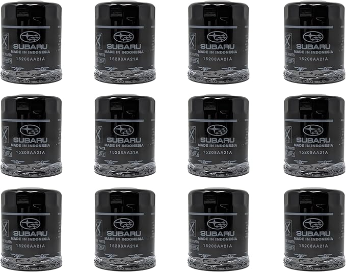 Subaru Engine Oil Filter & Crush Washer Kit (1, 2, 3, 6, 12 pks available) Outback Legacy Impreza Forester XV Crosstrek Ascent 15208AA21A 803916010 (12 Pack)