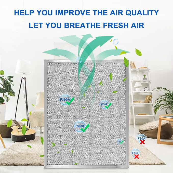 Upgraded 203368 F300E F50F Air Filter 16" x 12.5" Post Filter Fits for Honey-Well Electronic Air Cleaner Replace F300E1019 F300A1625 F50F1073 from AMI PARTS - 2 Pack