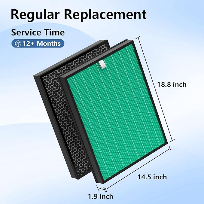 Airmega 230/240 Replacement Filter Compatible with Coway Airmega 230 and Coway Airmega 240 Air Purifier Max 2 True HEPA and Active Carbon Filter Part #3111151