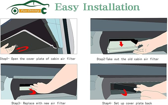 FUN-DRIVING 3 Pack FD157 Cabin Air Filter for AVALON/CAMRY/COROLLA/PRIUS/PRIUS PRIME/RAV4,ES350/RX350/RX350L/RX450H/RX450HL,CX-9,Replace 87139-0E040/TK48-61-J6X