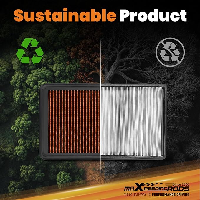 maXpeedingrods MX-2304 High Performance Engine Air Filter, Washable & Reusable Requires No Oil for Subaru WRX Forester Legacy Outback Liberty Impreza Tribeca H4/H6 1.5L 2.0L 2.5L 3.6L