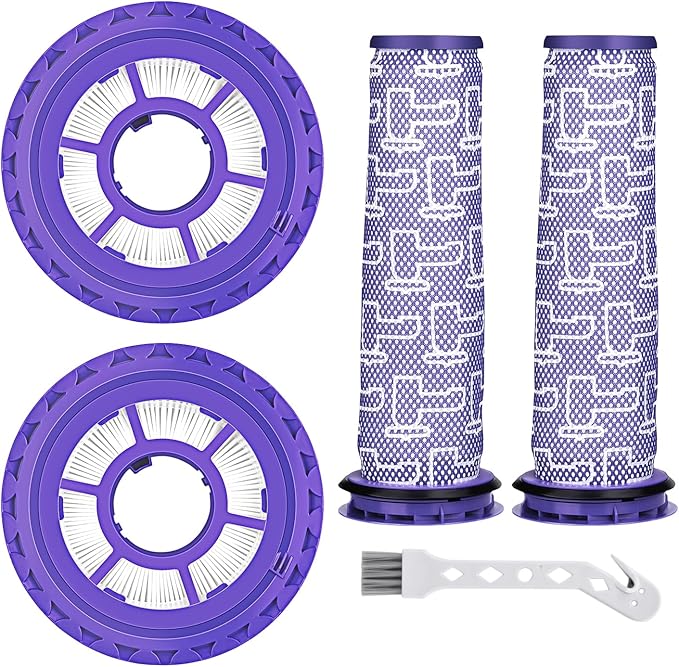 Leadaybetter Filter Replacement for Dyson Animal Ball DC41 DC65 DC66 UP13 UP20 Multi Floor Upright Cordless Vacuum, 2 Hepa Post & 2 Pre Filters, Compare to Part # 920769-01&920640-01