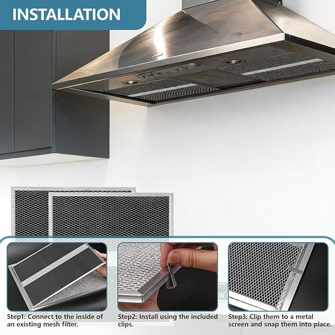 S97020467 HPF36 Type Xd Range Hood Charcoal Filter Replacement For Broan Non-Ducted Range Hood BCDF1 CLDA1 Series AHDA136BL AHDA136SS BCDF136SS 14.62" x 15.88" x 0.18" Replaces S97020467 2 Pack