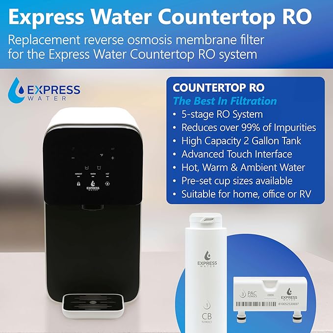 Express Water Replacement Countertop RO Filters for 5-Stage Countertop RO System ROC001 (Pre & Post Filter)