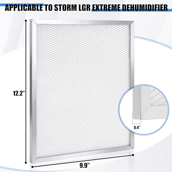 4 Pack MERV-8 Filter 12.2 x 9.9 Inches Compatible with Storm LGR Extreme Commercial Dehumidifier, Filter Replacement Set