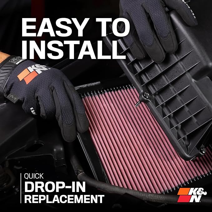 K&N High-Flow Original Lifetime Engine Air Filter: Increase Power: Premium, Washable: Compatible with 2020-2025 NISSAN: Sentra, 33-5110