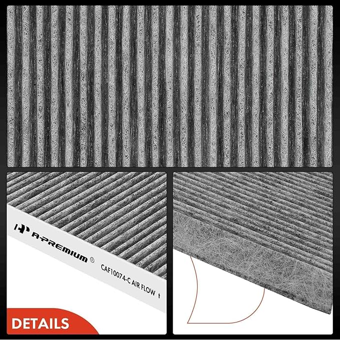A-Premium Cabin Air Filter with Activated Carbon Compatible with Lexus Models - GS200T, GS350, GS450H, IS200T, IS250, IS300, IS350, IS500, RC200T, RC300, RC350, GS F