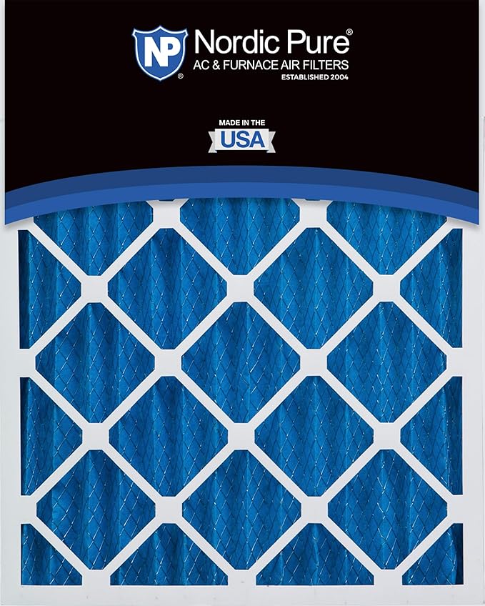 Nordic Pure 18x20x2 (17 1/2 x 19 1/2 x 1 3/4) Pleated MERV 7 Air Filters 3 Pack