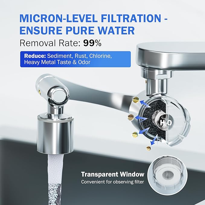 Faucet Filter Replacement, 8pcs Carbon Fiber