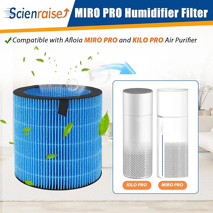 MIRO PRO Humidifier Filter Compatible with Afloia MIRO Pro, KILO Pro Air Purifier Humidifier 2-in-1, KILO PRO Wicking Replacement Filter (2 pack)