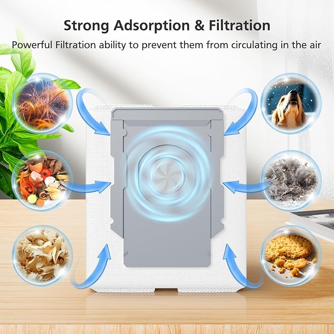 16 Pack Vacuum Bags for iRobot Roomba 104, 105, 405, 504, 505, 705, i7+, i8+, i3+, i4+, i5+, i6+, j5+, j6+, j7+, j8+, j9+, s9+, Combo10 Max, Roomba Replacement Bgs for all Clean Base models