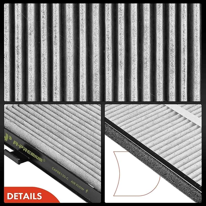 A-Premium Behind Glove Box Cabin Air Filter w/Activated Carbon Compatible with Honda Pilot 2003-2008, Odyssey 1999-2004 & MDX 2001-2006, 3.5L, Replace# WCAF1770, DW45459